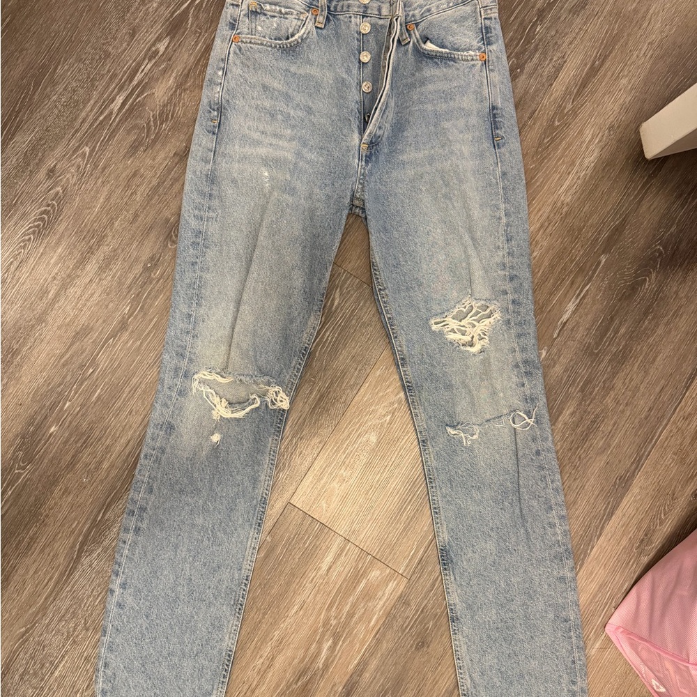 Citizens of humanity straight ripped jeans